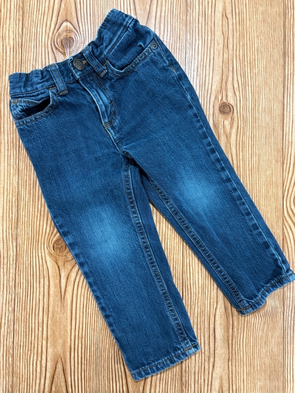 4/$20 Old Navy Toddler Dark Blue Denim Skinny Jeans 100% Cotton 2T